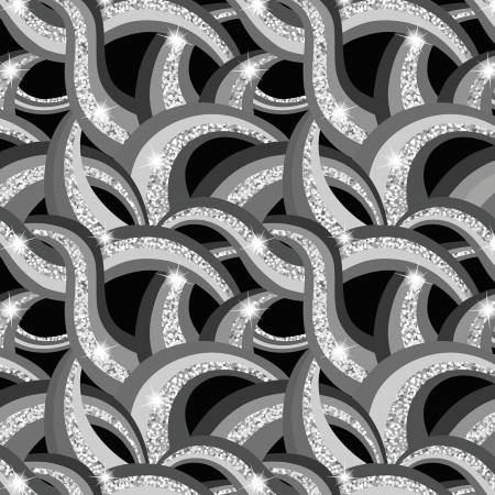 Disco! - Black and Grey Disco Rainbows with Silver Metallic