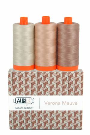 Aurifil Color Builder 50wt 3pc Set Verona Mauve AC50CP3-011