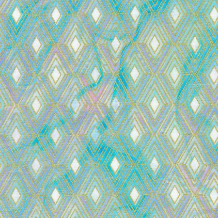 Golden Vibes - Diamonds Aquamarine w/ Metallic