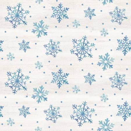 Monthly Placemats January Snowflakes Cream