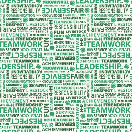4-H Text Cream by Riley Blake