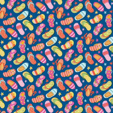 Forever Summer Blue Flip Flops