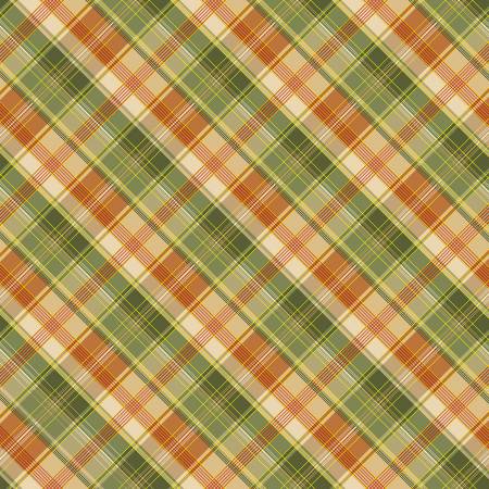 Autumn Symphony - Cream and White Metallic Harvest Plaid