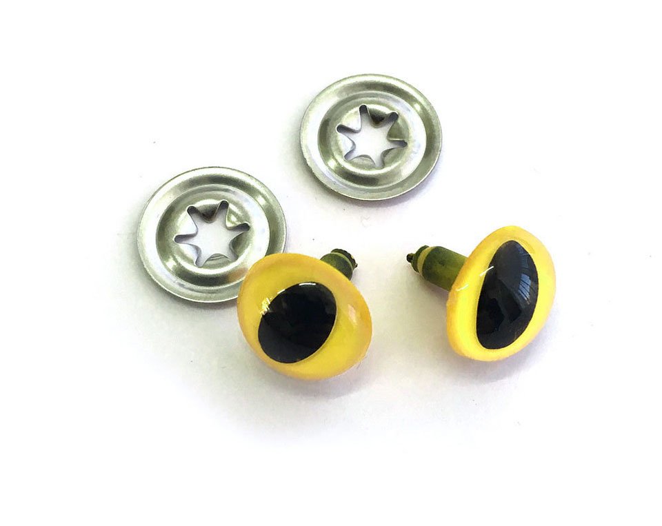 Toy Eyes Cat - 12mm Yellow
