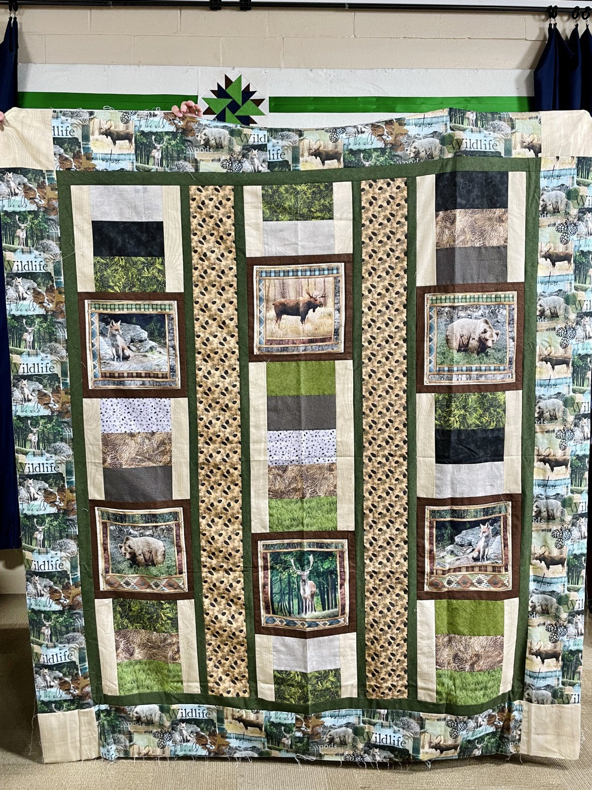 Cheeky Forest Tan Quilt Kit