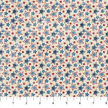 American Heartland - Cream Multi Multi Star Toss
