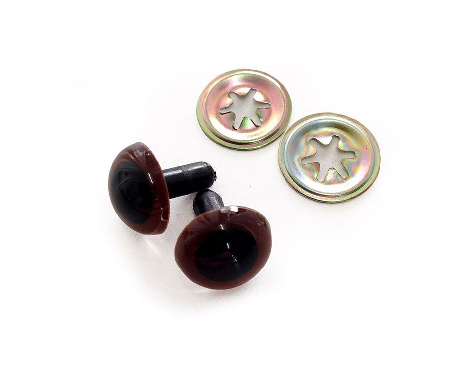 Toy Eyes Crystal - 15mm Dk Brown
