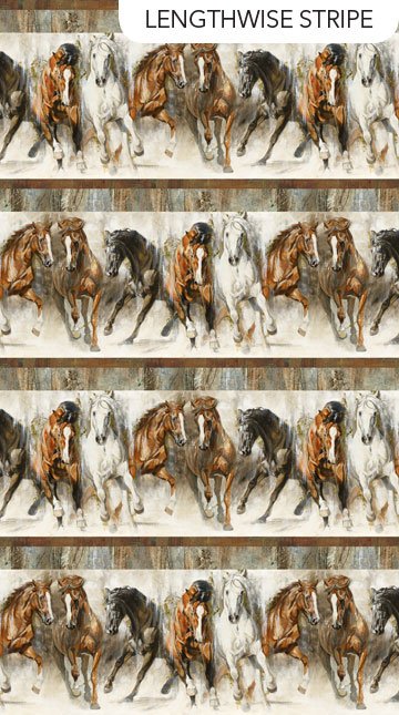 Spirited - Horse Stripe Print DP24641-12