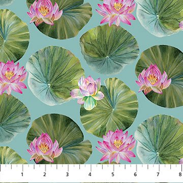 Water Lilies - Seafoam Lily Pad 25059-64