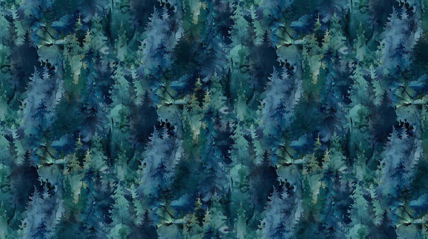 Northern Peaks - Trees Blue DP25169-44