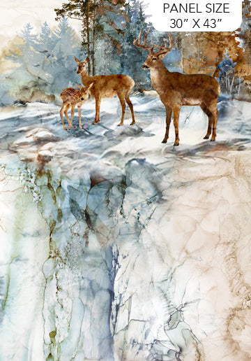 Highland View - Panel White Multi (30" x 43")