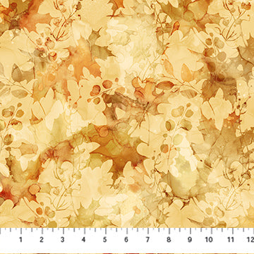 Autumn Breeze - Leaf Texture Ochre