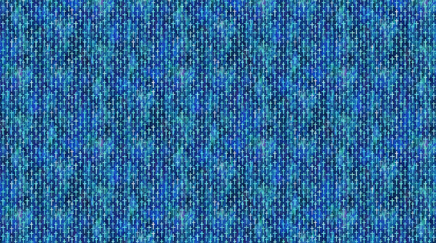 Risen - Multi Blue - Stained Glass