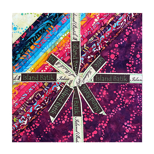 Exuberance Stack - 10" squares - Batik Fabric - Island Batik
