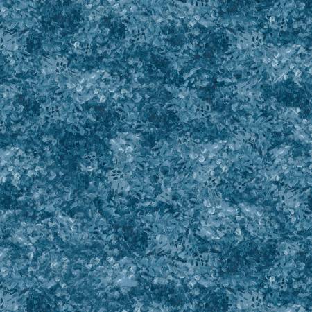 Fireside Serenity - Painted Foliage Texture Blue