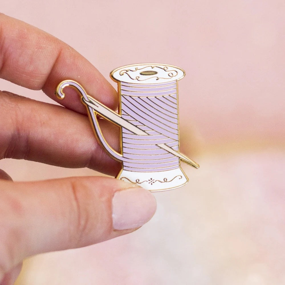 Muse Spool Enamel Pin (Purple)