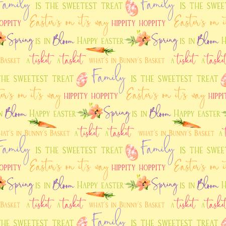 Hoppy Easter - Yellow Easter Phrases