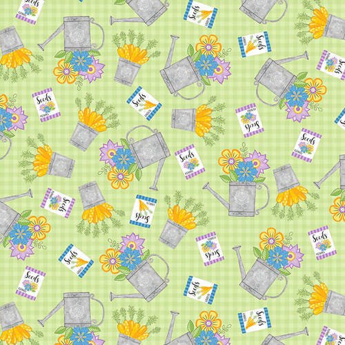 Happy Spring - Tossed Watering Cans