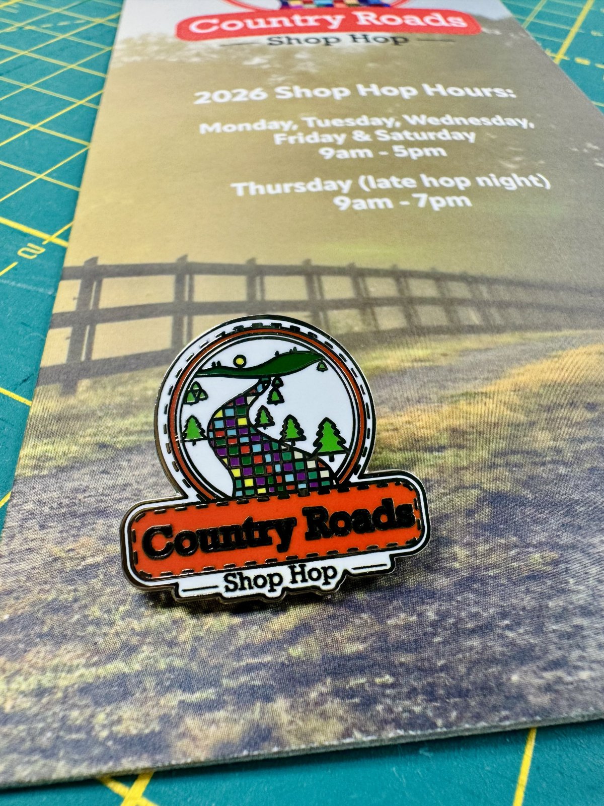 Country Roads Shop Hop 2026 Commemorative Pin