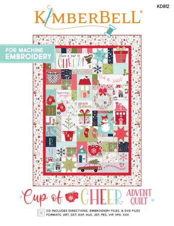 Cup of Cheer Advent Quilt Pattern - Embroidery