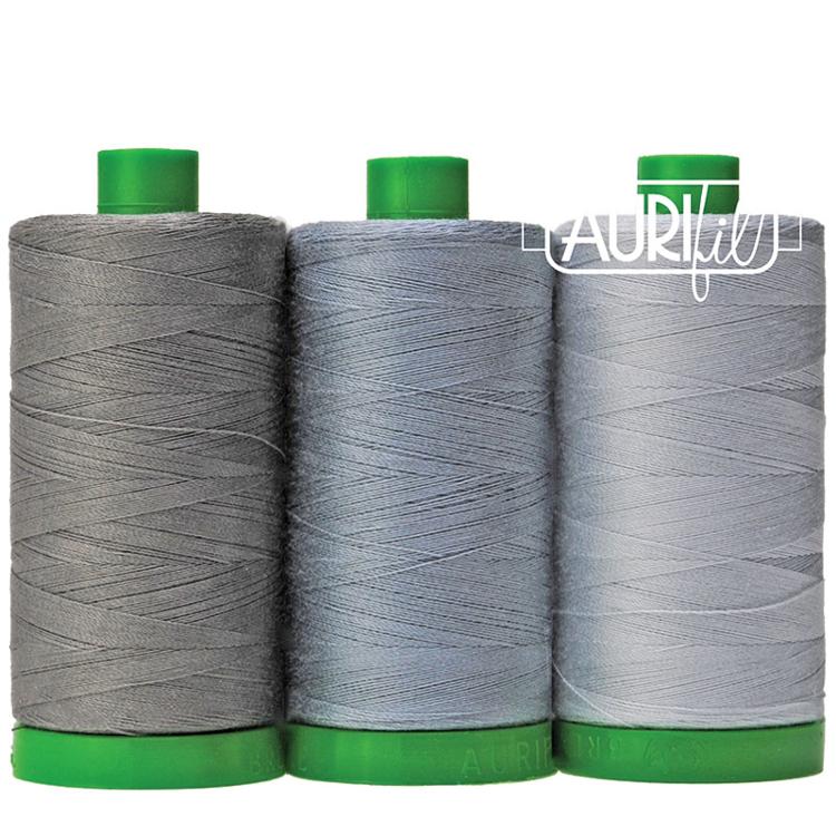 Aurifil Color Builder 40wt 3pc Elephant Gry