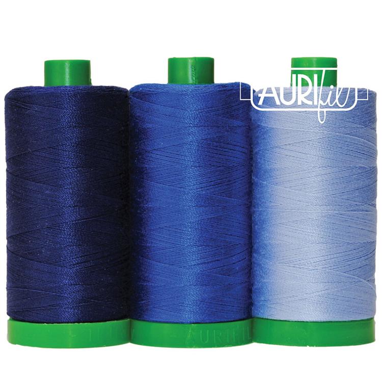 Aurifil Color Builder 40wt 3pc Shark Blue