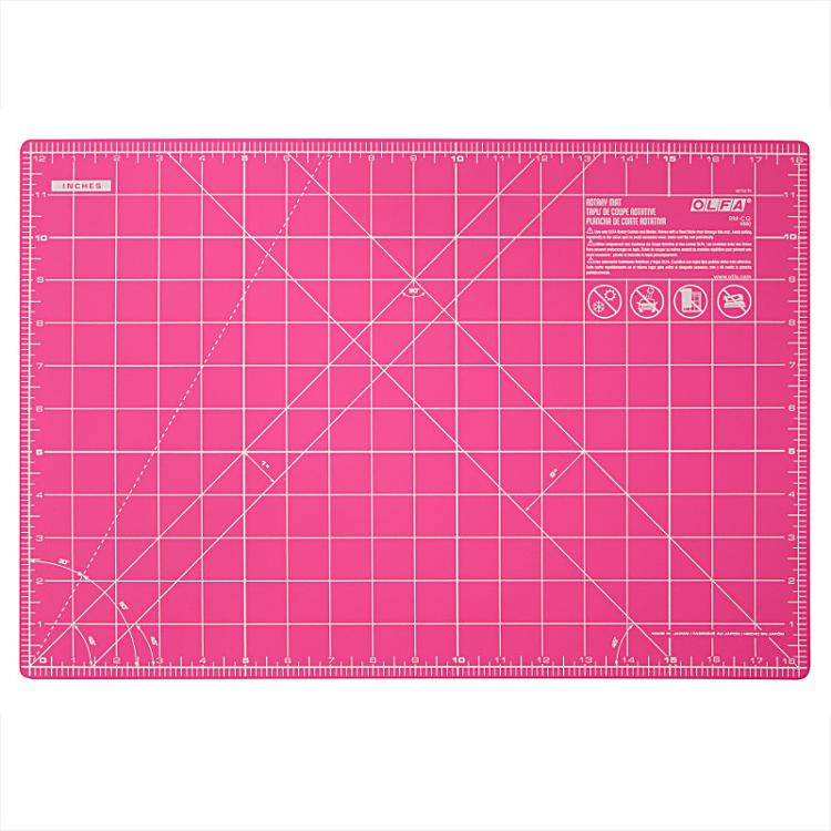 Rotary Mat 12"x18" Pink 1132643 Olfa#1