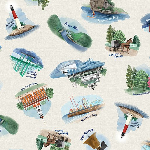 All Mid-Atlantic Shop Hop '24 - Mid-Atlantic Landmarks Cream