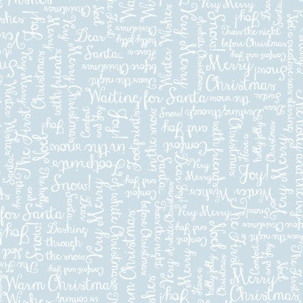 One Snowy Day - Lt Blue Words