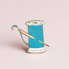 Muse Spool Enamel Pin (Blue)