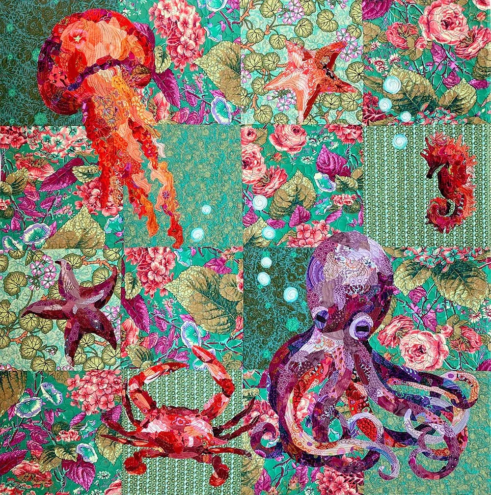 Octopus Garden Collage Quilt Pattern