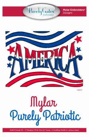 Mylar Purely Patriotic Machine Embroidery CD