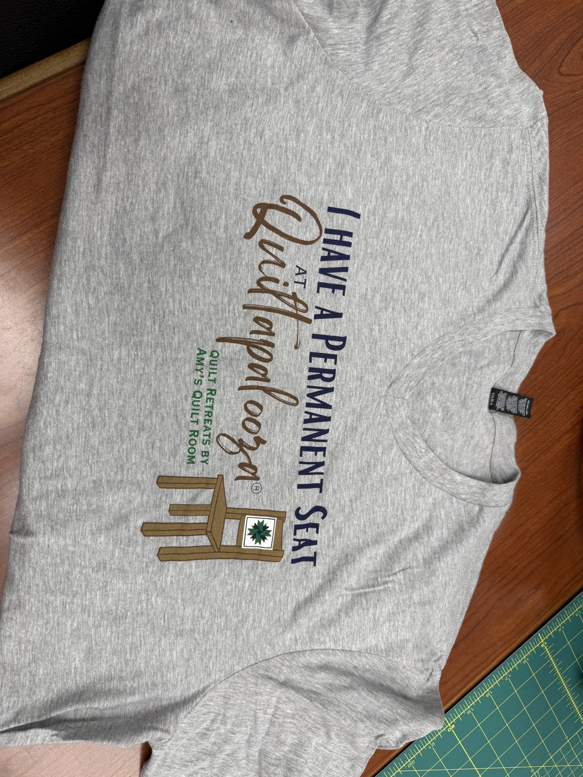 Permanent Seat at Quiltapalooza V Neck Tees