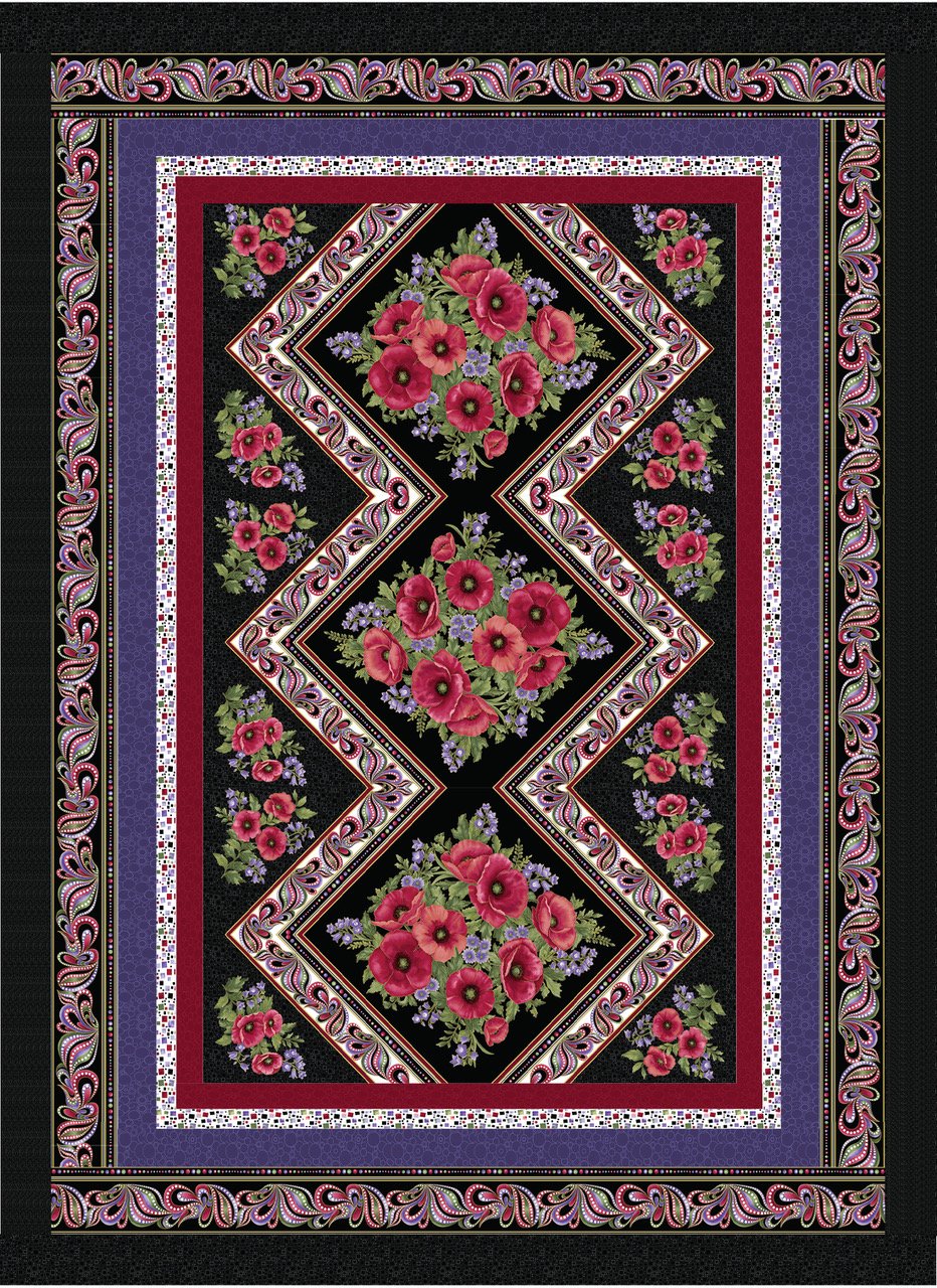 Poppy Spotlight Quilt Kit Twin Size