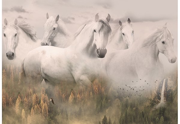 Call of the Wild - Spirit Horses Panel Cut