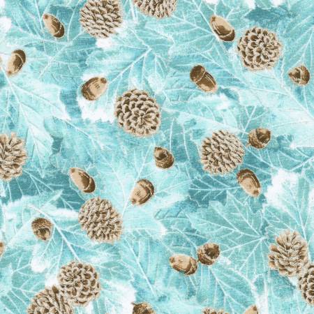 Snowy Brook - Pinecones Mist w/Metallic