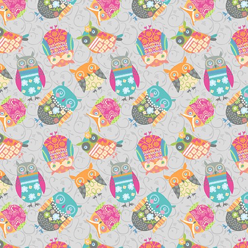 Awsome Owls Small Owls Light Gray