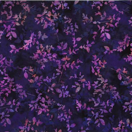 Eggplant Bali Batik Branch Foliage T2390H-34