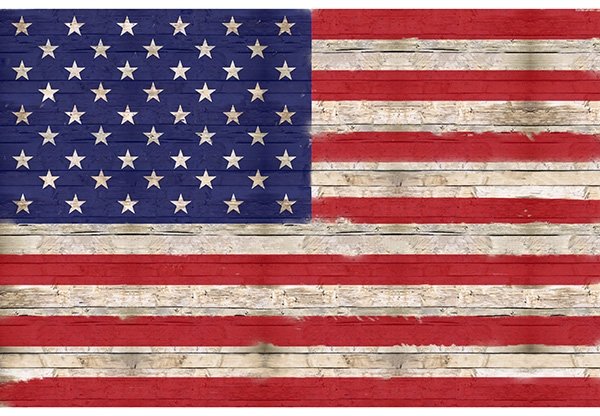 Sun Up to Sun Down - American Flag Panel