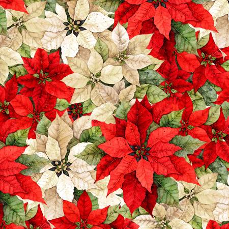 Poinsettia Radiance - Packed Poinsettia Cream/Red
