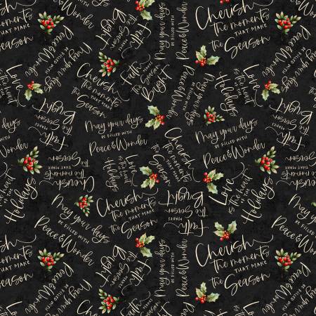 Poinsettia Radiance - Word Toss Black