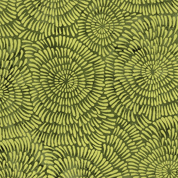 Full Bloom - Green Mums Wide Backing