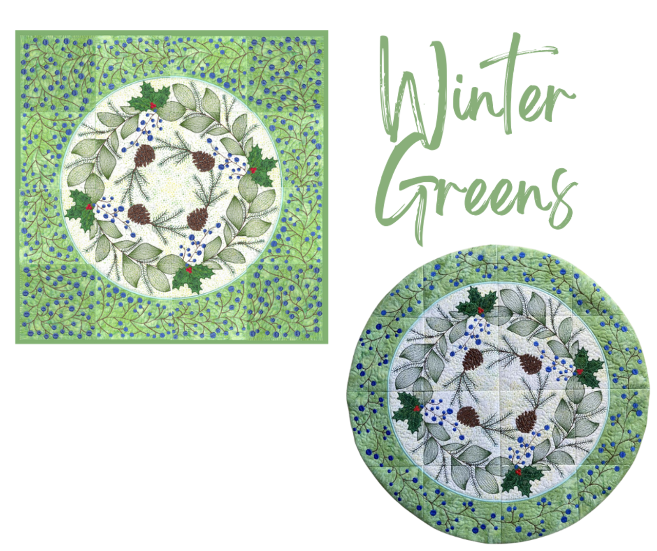 Winter Greens Embroidery Project