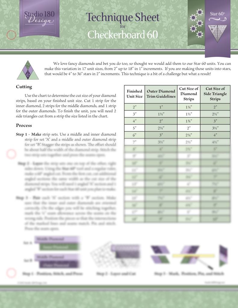 Checkerboard 60 Technique Sheet