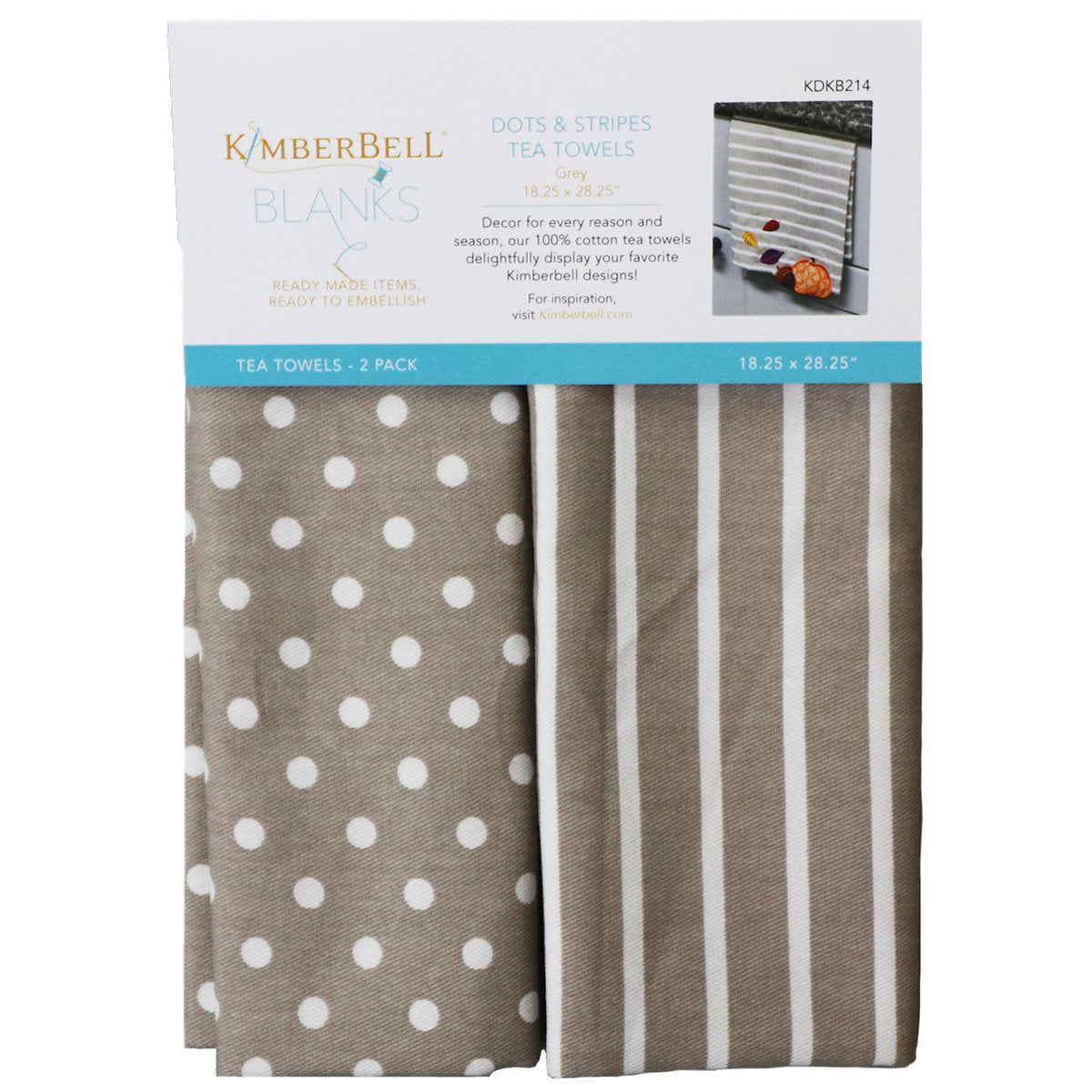 Kimberbell Dots & Stripes Grey