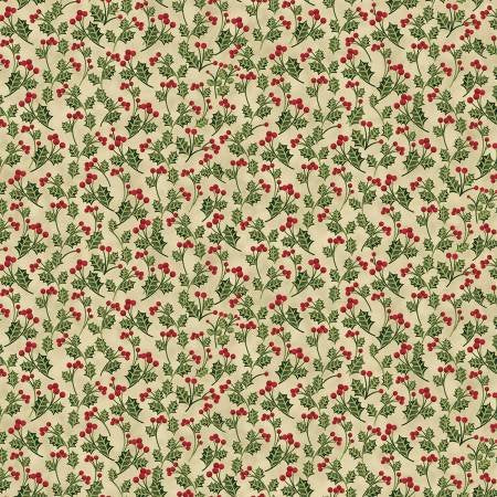 Charm Holiday - Holly Berry Tan by Benartex 9602M