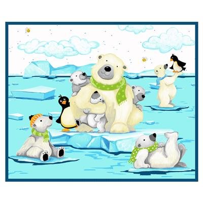 Burr the Polar Bear 36" Play Mat Panel SB20400-930 Aqua