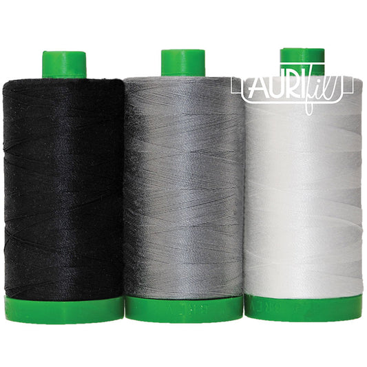 Aurifil Color Builder 40wt 3pc Penguin B/Wh