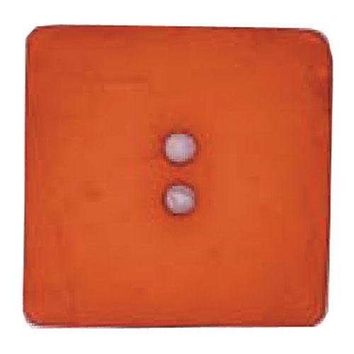 Square Button 60mm Orange Color 410057