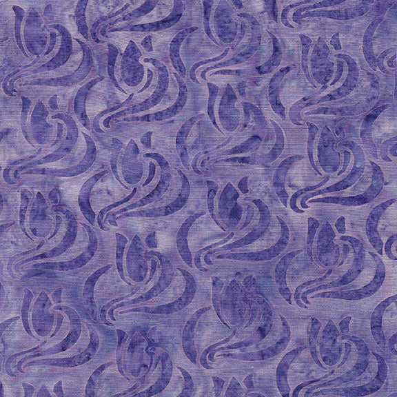 4 Squared Leaves-Thistle by Island Batik